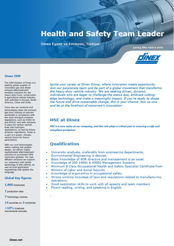 2026 DTR HSE Team Leader